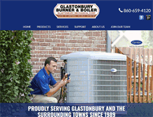 Tablet Screenshot of glastonburymechanical.com